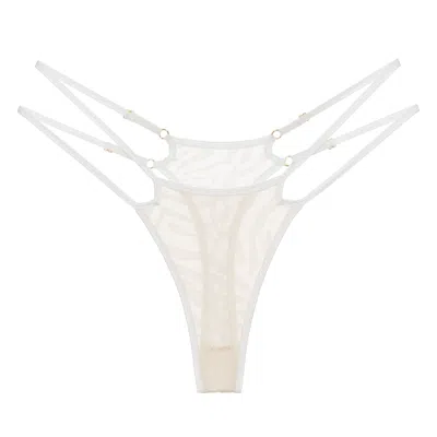 Perilla Women's Kylie Straps Thong Off-white In White