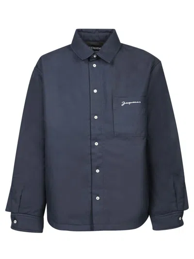 Shop Jacquemus La Chemise Boulanger Shirt In Navy