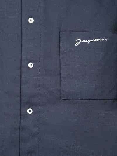 Shop Jacquemus La Chemise Boulanger Shirt In Navy