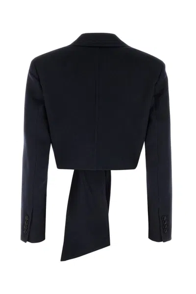Max Mara Elegant Wool Jacket For Women In Blue Marine
