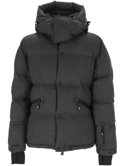 Moncler Padded Jacket With High Collar And Zippered Pockets