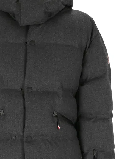 Moncler Padded Jacket With High Collar And Zippered Pockets
