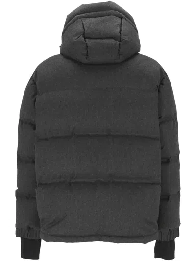 Moncler Padded Jacket With High Collar And Zippered Pockets