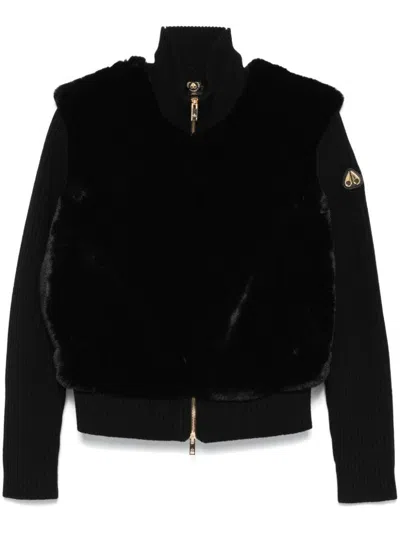 Shop Moose Knuckles Dua Bunny Fax-faur Jacket Clothing In Black