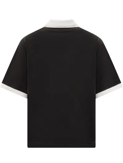 Shop Off-white College Ss Polo In Black