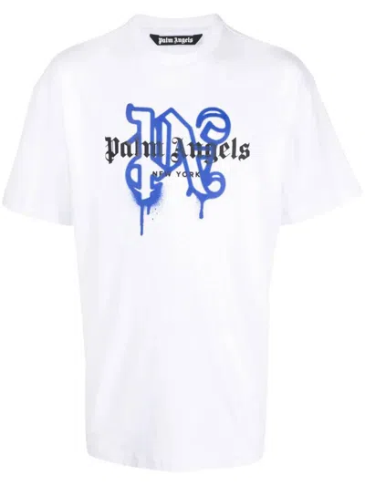 Shop Palm Angels T-shirts And Polos In White