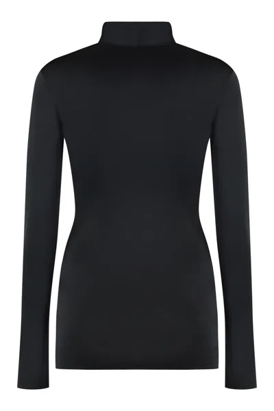 Shop Prada Jersey Top In Black