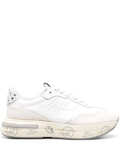 Shop Premiata Sneakers In White