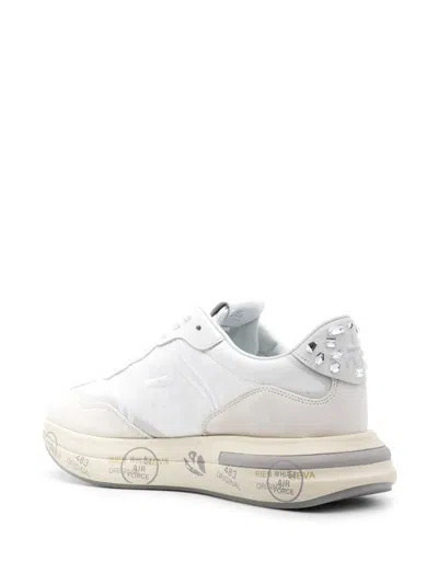 Shop Premiata Sneakers In White