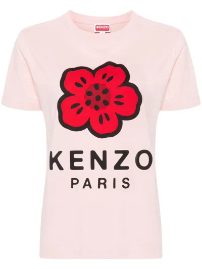 Shop Kenzo Boke Flower Cotton T-shirt In Pink