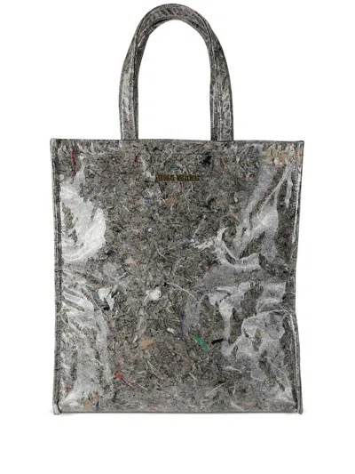 Uma Wang Abstract-print Tote Bag In Grey Brown