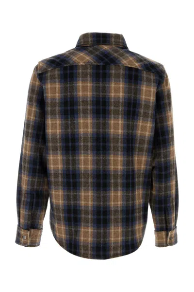Woolrich Embroidered Flannel Alaskan Melton Shirt In Multicolor