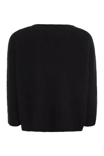 Shop Weekend Max Mara Xeno - Mohair-blend Sweater In Black