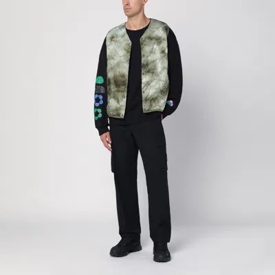 Purple Mountain Observatory Camouflage Quilted Nylon Waistcoat In Green
