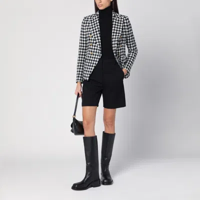Tagliatore Double Breasted Checked Jacket With Notched Lapels In Multicolor