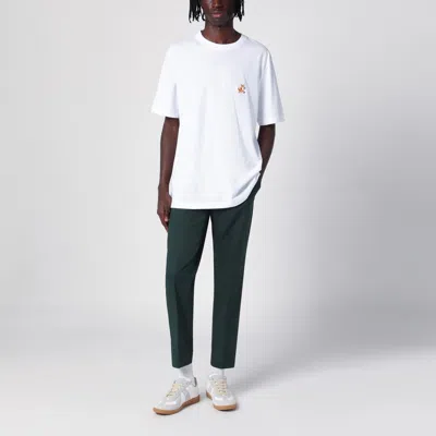 Pt Torino Cotton Trousers With Back Pockets And Belt Loops In Green