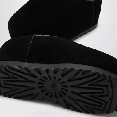 Ugg Pumped Suede Slippers In Black