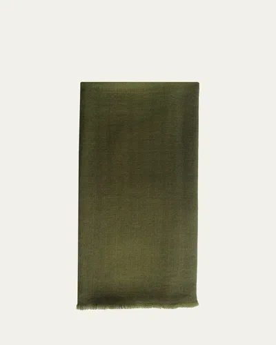 Denis Colomb Kiri Cashmere Shawl In Dark Olive