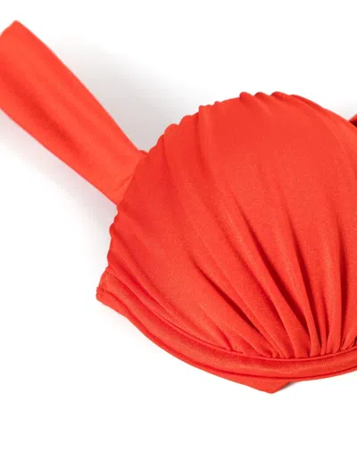 Noire Swimwear Ruched Balconette Bikini In Orange