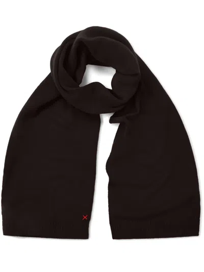 Shop Chinti & Parker Decorative-stitching Scarf In Schwarz