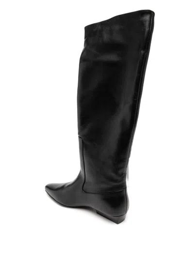 Staud Wally Leather Knee Boots In Black
