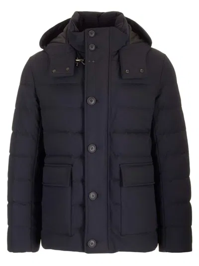 Shop Fay Hooded Puffer Jacket In Blue