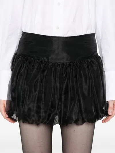 The Garment Balloon Mini Skirt With Layered Tulle In Black