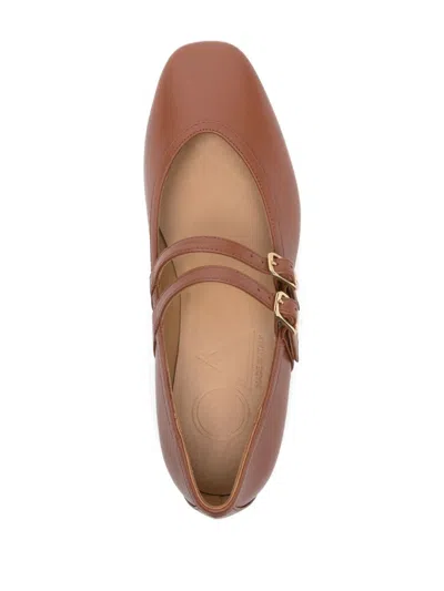 Shop Oa Non- Fashion Snow Ballerina Shoes In Brown