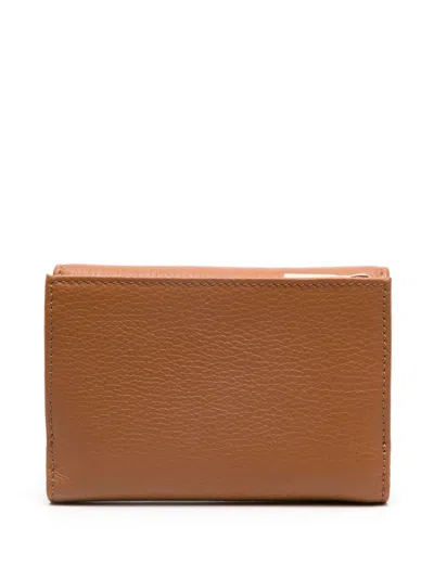 Coccinelle Metallic Soft Wallet In Brown