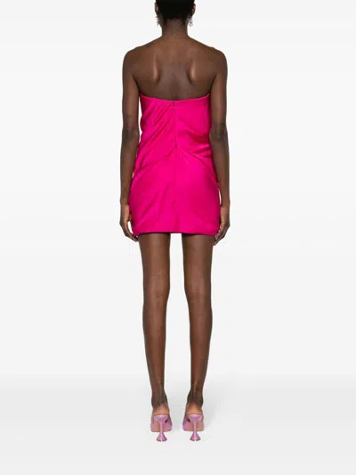 Alex Perry Draped Satin Minidress In Pink