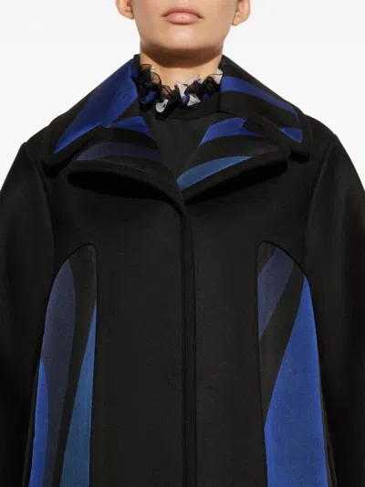 Pucci Panelled Coat In Black