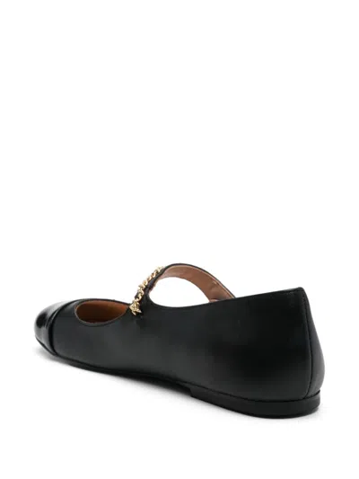 Love Moschino Chain Link-detail Ballet Flats In Black