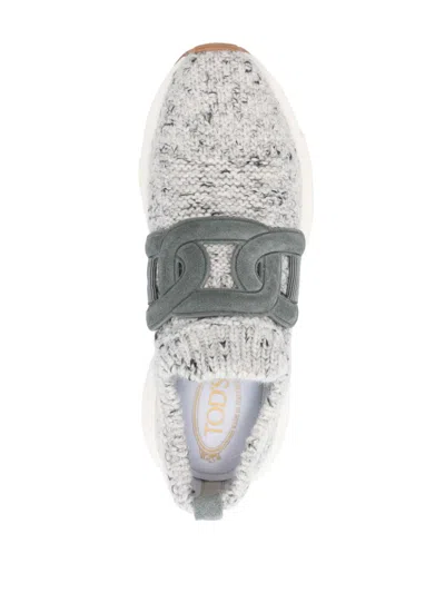 Tod's Kate Slip-on Sneakers In Fabric In Grey