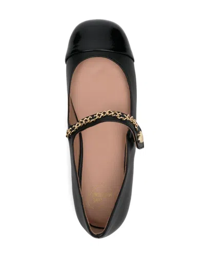 Love Moschino Chain Link-detail Ballet Flats In Black