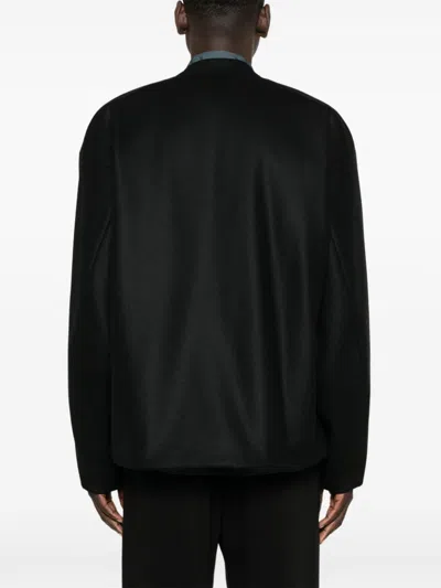 Jil Sander Zipped Bomber Jacket In Black