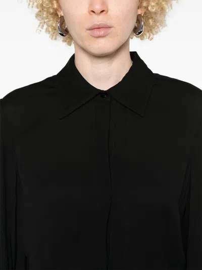 Shop Kaos Crepe Shirt In Black