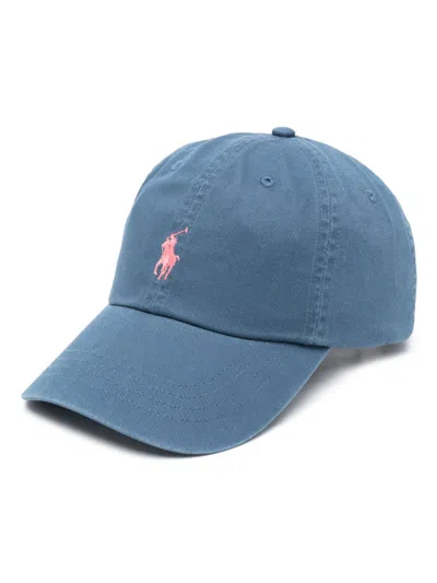Polo Ralph Lauren Chino Cotton Baseball Cap In Blue