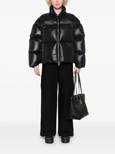 Jil Sander Zip-up Puffer Jacket In Black
