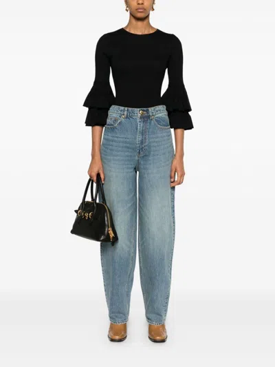 Zimmermann Women's Illustration Tiered Ruffle Top In Black