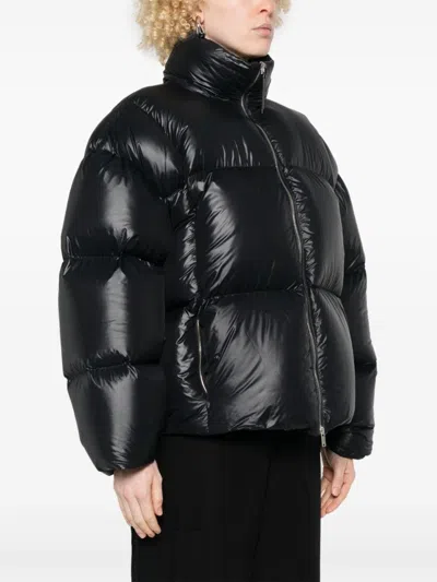 Jil Sander Zip-up Puffer Jacket In Black
