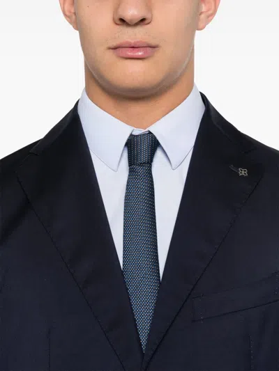 Tagliatore Virign Wool Suit In Blue
