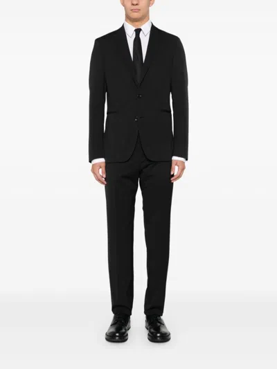 Tagliatore Single-breasted Suit In Black