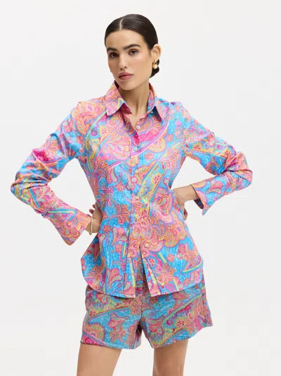 Shop Robert Graham Priscilla Long Sleeve Shirt In Multi