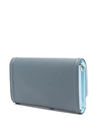 Chiara Ferragni Eyelike-motif Chain Wallet In Grey