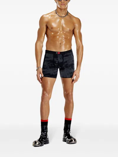 Diesel X Savage X Fenty Flocked Boxer Briefs In Grey