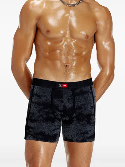 Diesel X Savage X Fenty Flocked Boxer Briefs In Grey