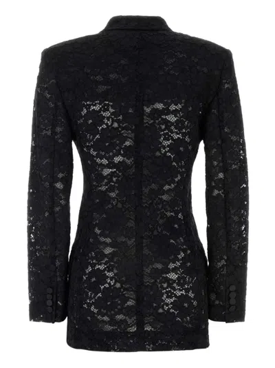 Saint Laurent Double-breasted Jacket In Wool In Black