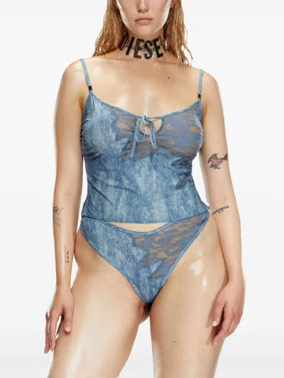 Diesel X Savage X Fenty Lace Camisole In Blue