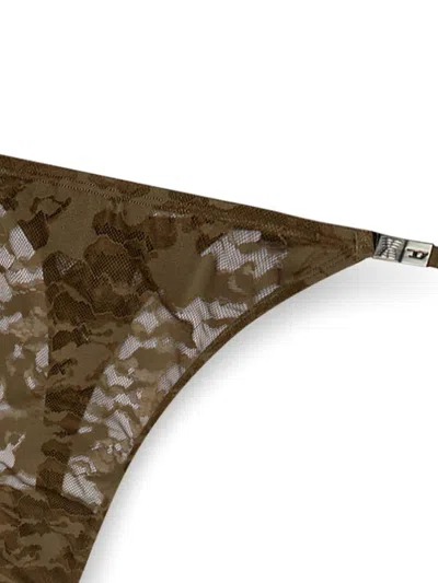 Diesel X Savage X Fenty Camouflage Thong In Green