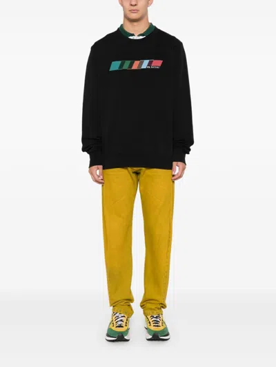 Ps By Paul Smith Stripe-print Sweatshirt In Black